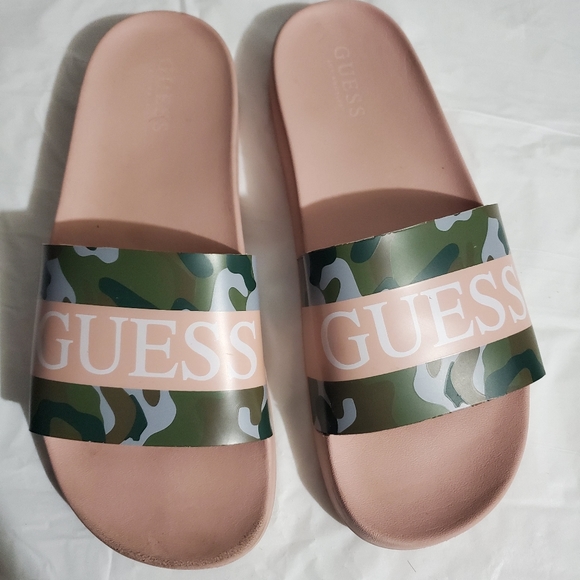 Guess Shoes - Guess Size 9 Pink Cami Slides